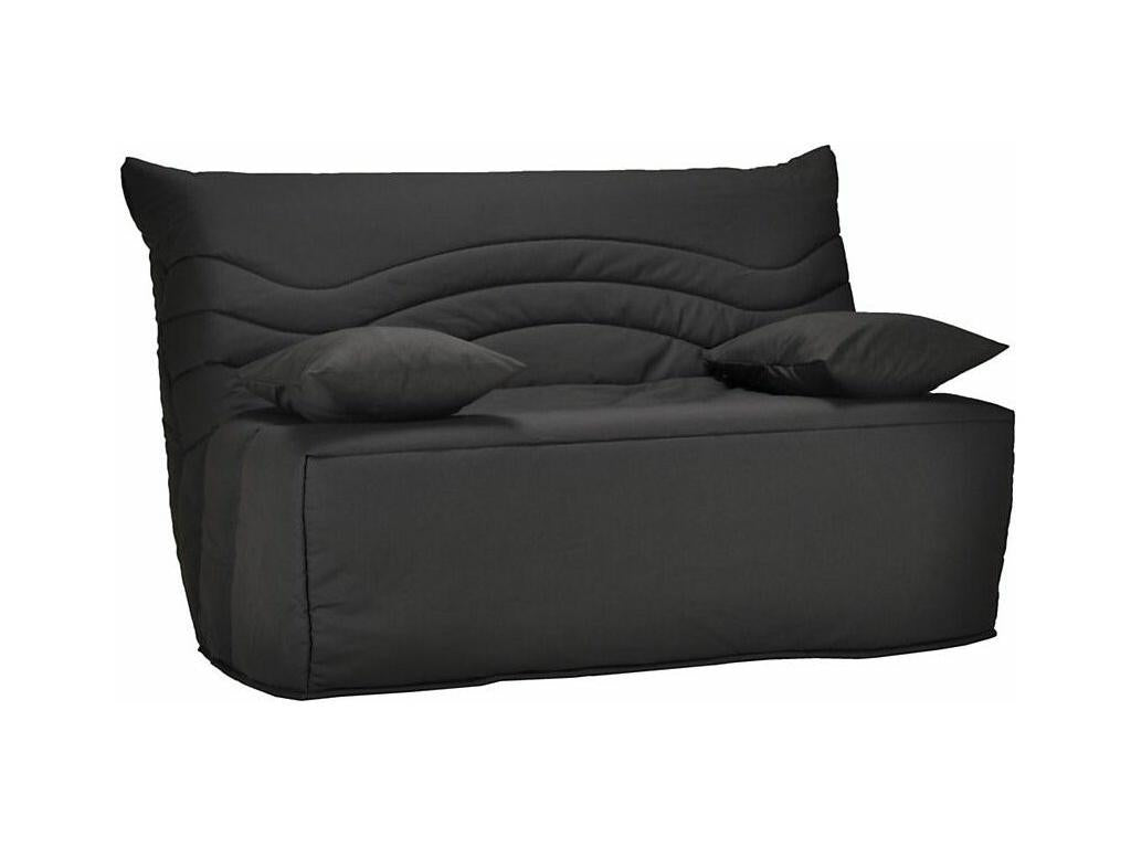 Microfiber BZ sofa bed 160x200 with storage compartment, Homeboisstore 12cm mattress - Light Grey 36649ZXRX