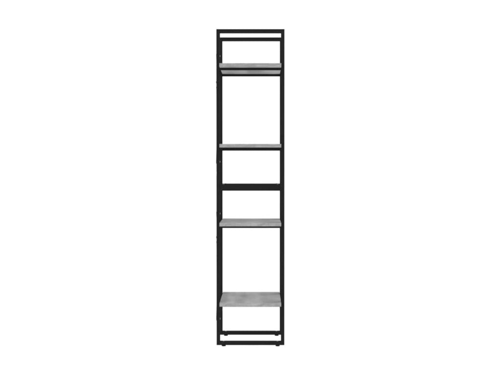 Sunmeub 4-tier bookcase, grey, 40x30x140 cm, wood, 27948EKLN