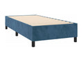 Upholstered bed base and mattress with LED lighting, dark blue, 90x190cm, velvet, 76664SQWT