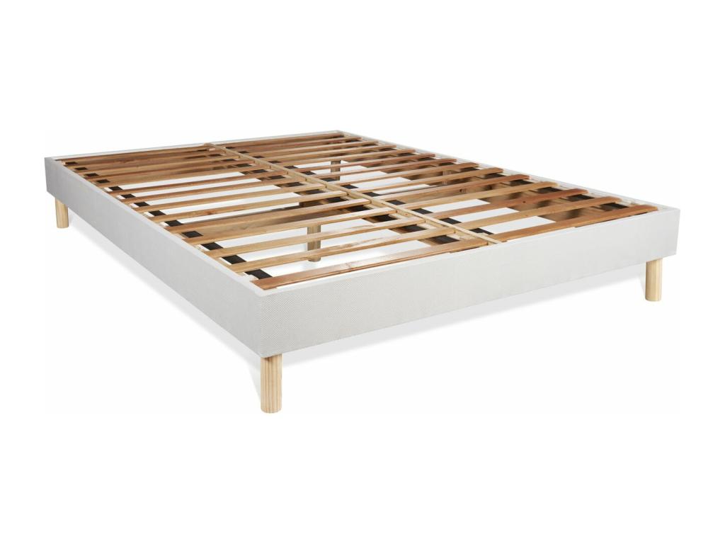 Ready-to-sleep pack: Pocket spring mattress, memory foam, Homeboisstore 180x200, Homeboisstore bed base, white, 2 pillows, duvet 64489CZRN