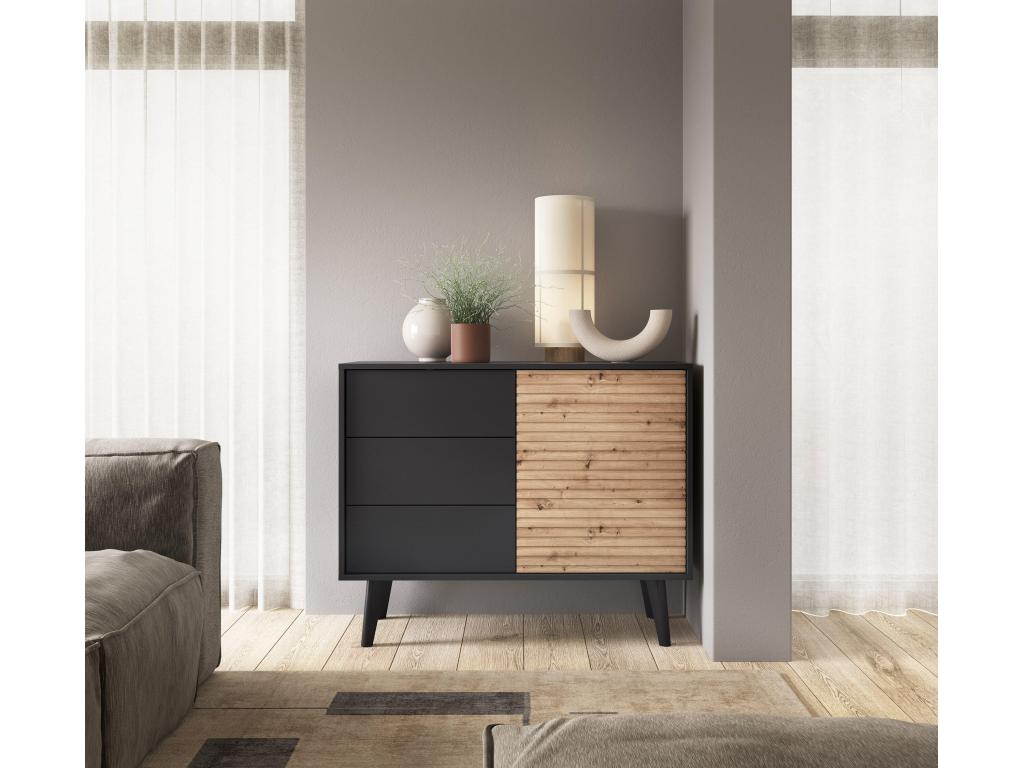 Sunmeub Sideboard SB104 1D3D 104x39x83 Black 11071JARV