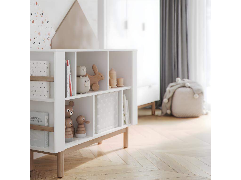 Sunmeub White Bookshelf 71719ALGZ