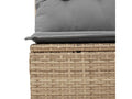 4-piece garden furniture set with cushions, beige wicker resin 80607HQTK