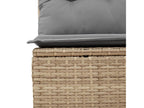 Garden furniture set and cushions, 10 pieces, méSunmeub beige woven resin, 29031KTVZ