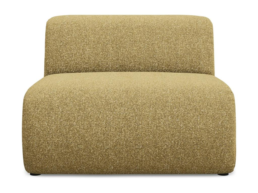Armchair for modular sofa in textured fabric - mustard - Sunmeub 43724TSMA