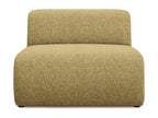 Armchair for modular sofa in textured fabric - mustard - Sunmeub 43724TSMA