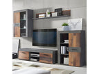 Sunmeub 55379GABC 4-piece wall-mounted TV unit in wood and dark concrete finish