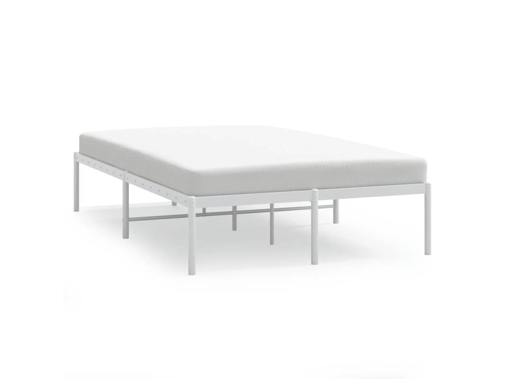 White metal bed frame 135x190 cm 35207HOOW