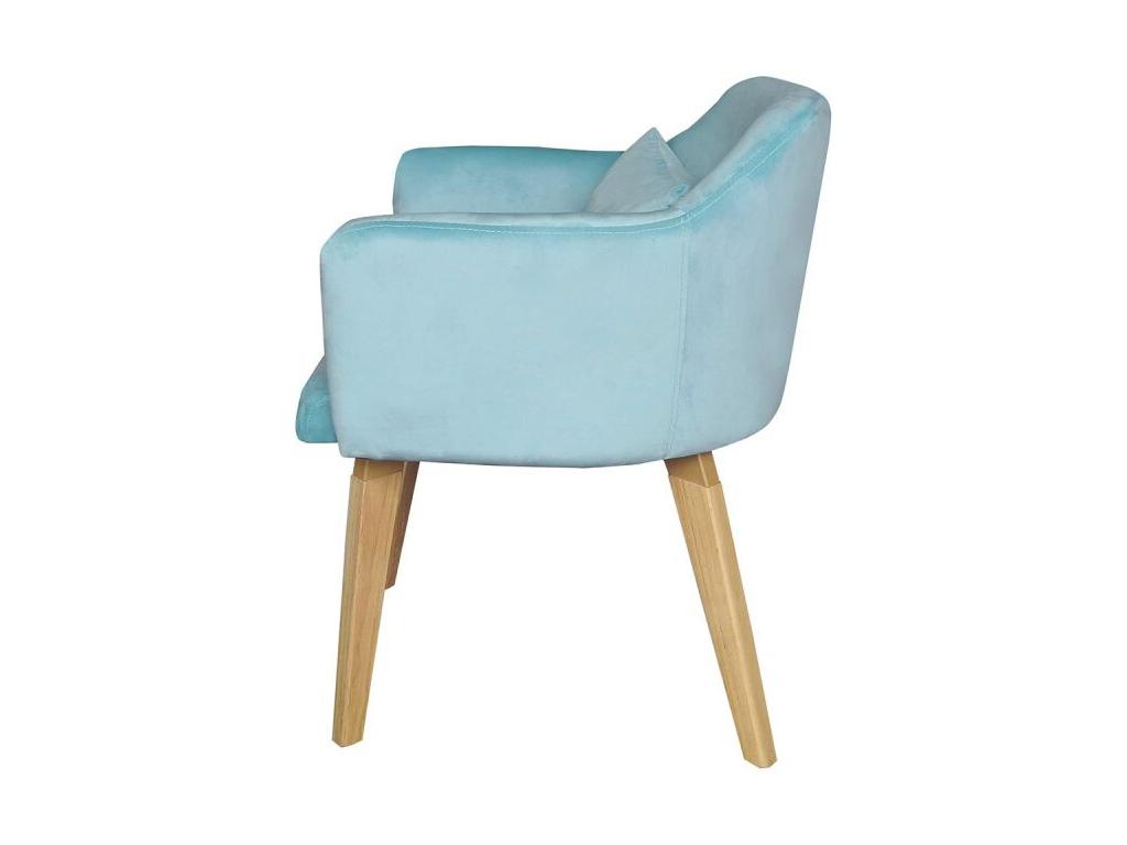 Sunmeub Scandinavian Velvet Armchair 70cm Mint 71438EZMR