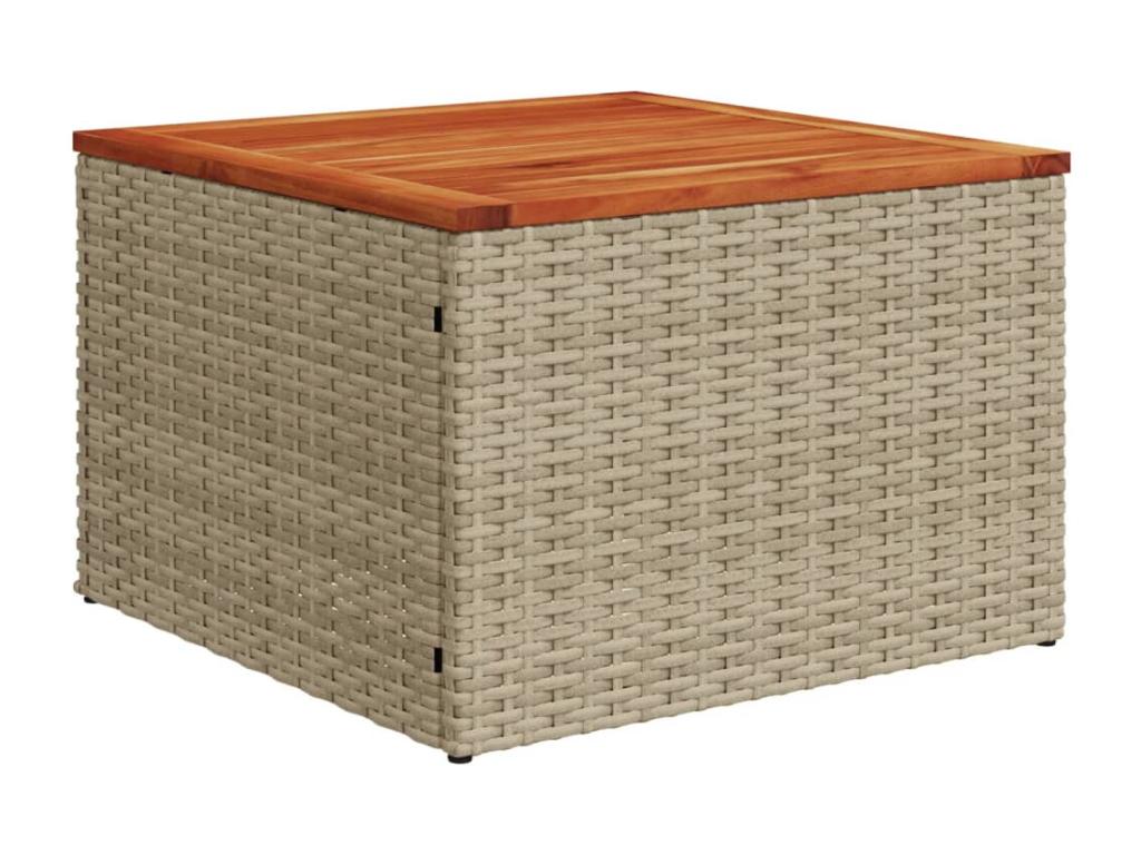 10-piece garden furniture set and cushions, méSunmeub beige woven resin, 69760HGCM
