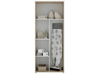 Wardrobe made of melamine-coated particleboard in natural oak finish - Length 77.4 x Depth 35.3 x Height 190.2 cm 34390FMSB