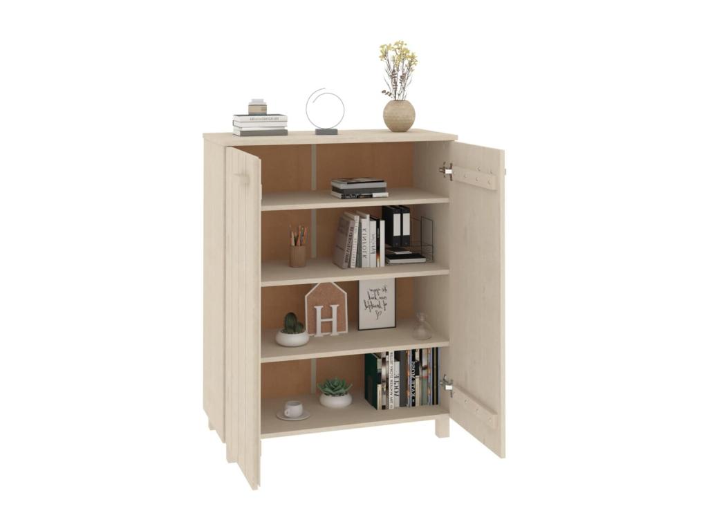 Sunmeub Shoe Cabinet, Honey Brown, 85x40x108 cm, Solid Pine, 63196TZGU