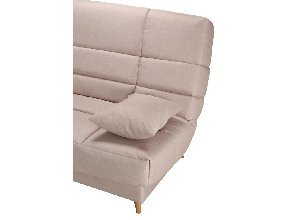 Sunmeub fabric bench 130x190 with 13cm Sunmeub mattress and Sunmeub storage - Grey 71200JOND