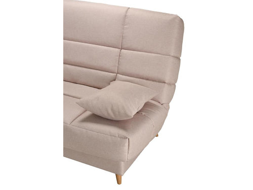 Sunmeub fabric bench 130x190 with 13cm Sunmeub mattress and Sunmeub storage - Grey 71200JOND