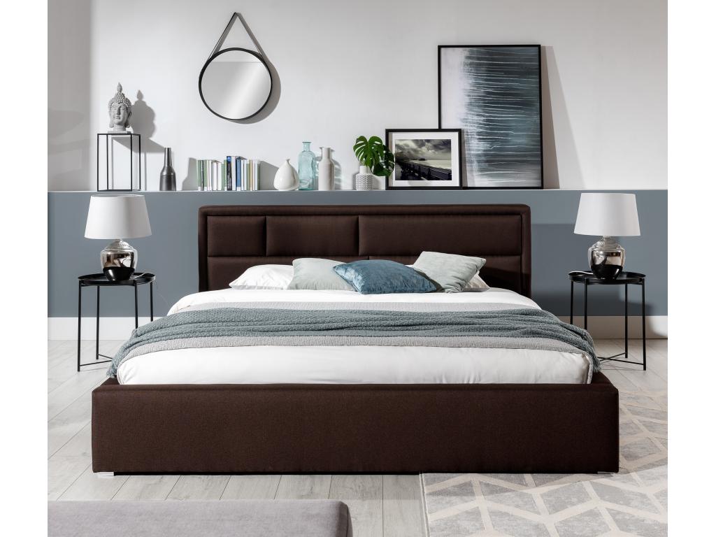 Sunmeub White Faux Leather Double Bed with Upholstered Headboard - 4 Sizes - 140x200 73505JPEJ