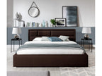 Sunmeub White Faux Leather Double Bed with Upholstered Headboard - 4 Sizes - 140x200 73505JPEJ