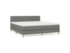 Sunmeub bed base with mattress, dark grey, 160x200 cm, fabric, 36522RRBO