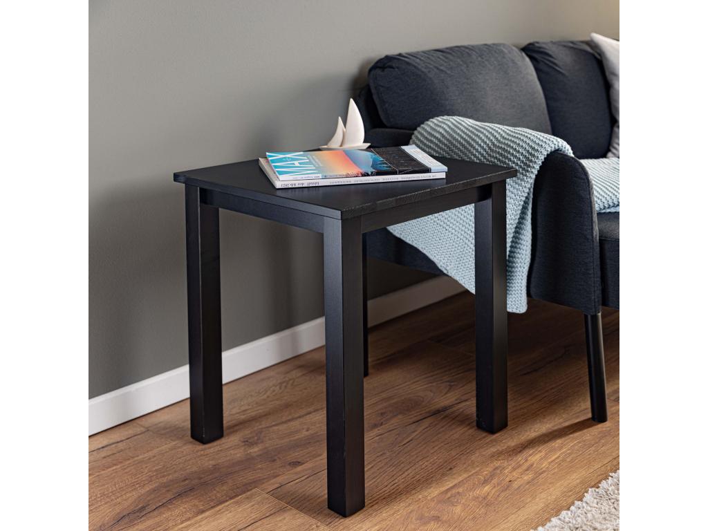 Black solid wood bedside table - CH12116 52541RJIN