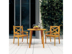 Sunmeub 3-Piece Garden Dining Set, Solid Wood, 3 Pieces, 10792IOXJ