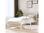 White solid wood bed frame without mattress 73361HNBI