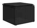 6-piece garden furniture set with cushions, black resin wicker, 73717FYCV