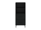Highboard, Black, 34.5x34x180 cm, Engineered Wood, 19345YNEZ