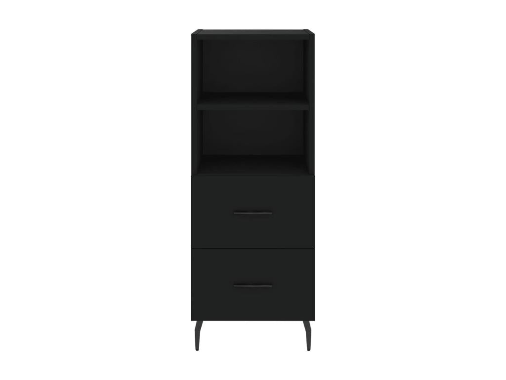 Highboard, Black, 34.5x34x180 cm, Engineered Wood, 19345YNEZ