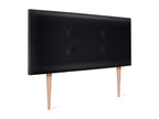 Sunmeub Faux Leather Headboard with 2 Buttons, 95x105cm, with Legs, 90cm Beds - Black 44715VEWA