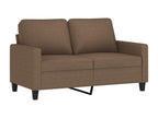 2-piece sofa set with cushions, brown fabric, 39962OMYC