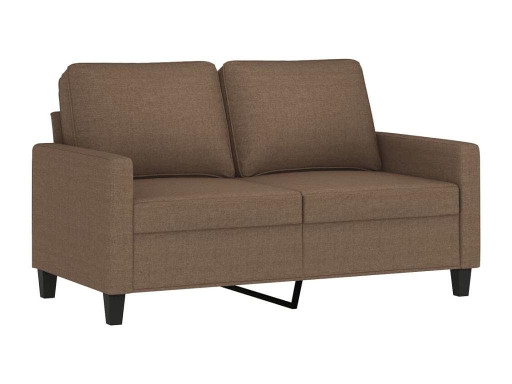 2-piece sofa set with cushions, brown fabric, 39962OMYC