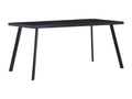 Black dining table 180x90x75 cm Tempered glass 90351NERZ