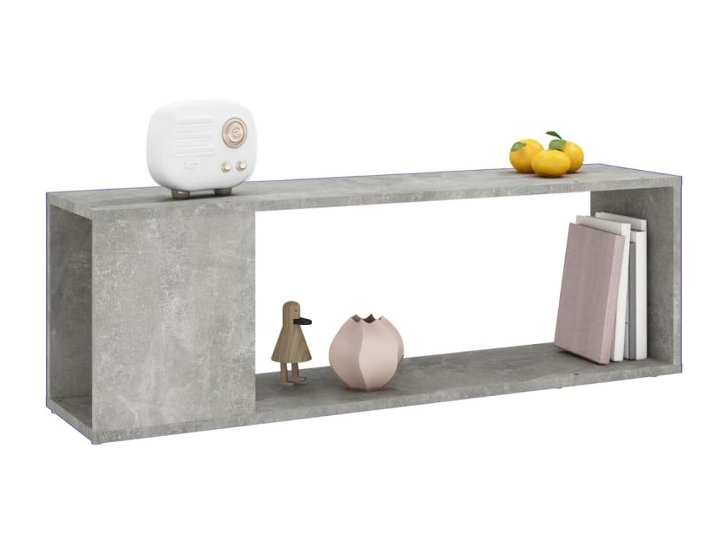 TV stand, concrete grey, 100x24x32 cm, chipboard, 70921OJPA