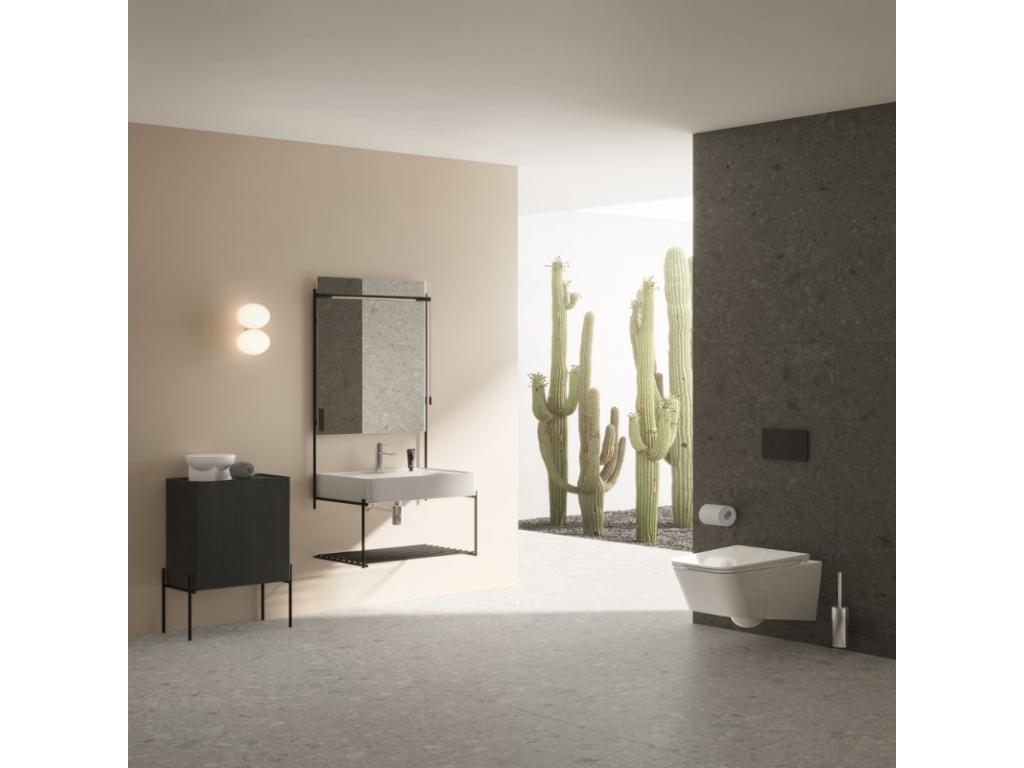 Sunmeub 60cm wall-mounted washbasin with overflow, white 90142WBGR