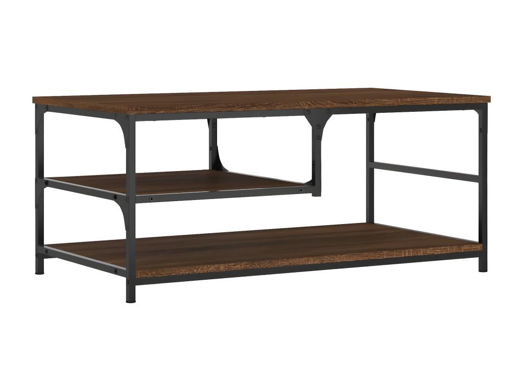 Brown oak coffee table 90x49x40 cm engineered wood 26986BZNI