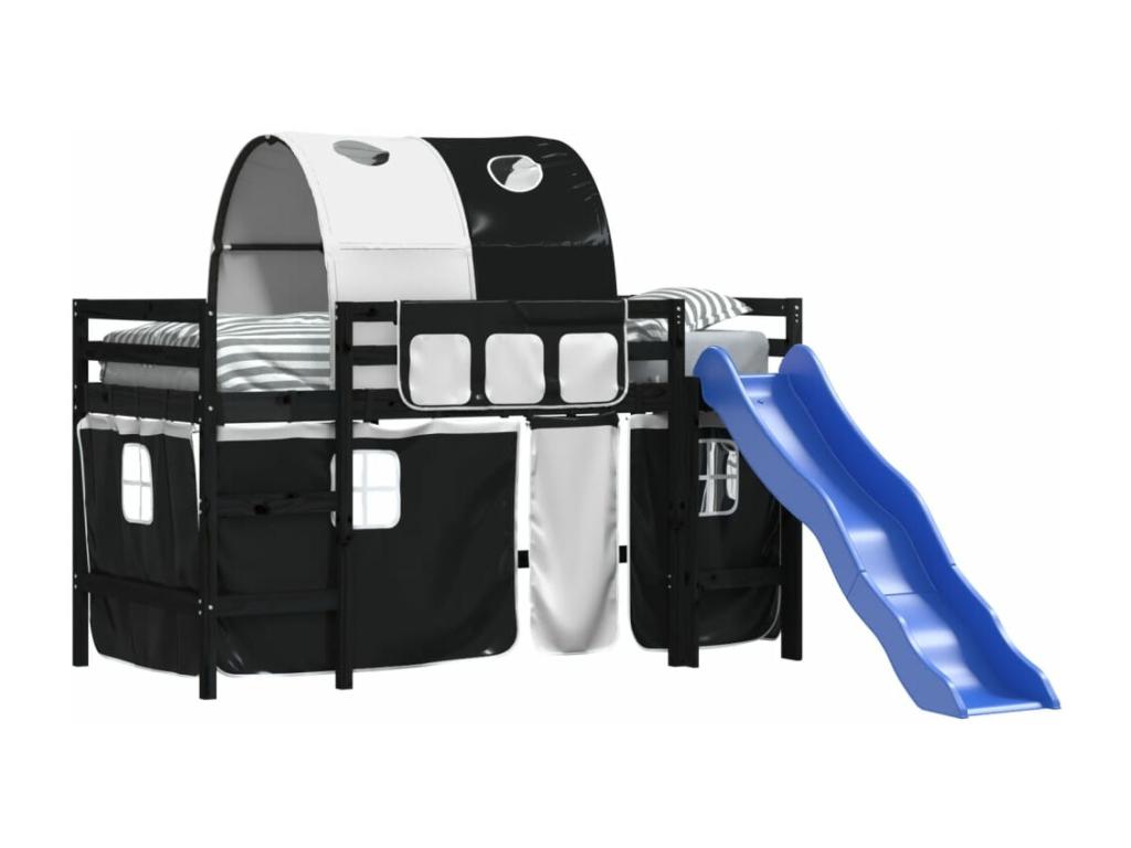 Children's loft bed with tunnel, mattress not included, 90x190 cm, 30287FDJE