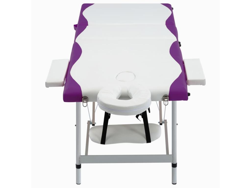 Foldable white aluminum massage table 191x70x59 cm 02 0001820 48327AFTR