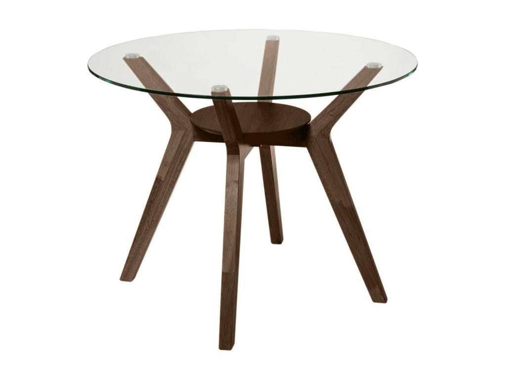 Homeboisstore round table in oak or walnut – Homeboisstore perfect for charm and natural style – Brown color – Diameter 100 cm 87217IGXC