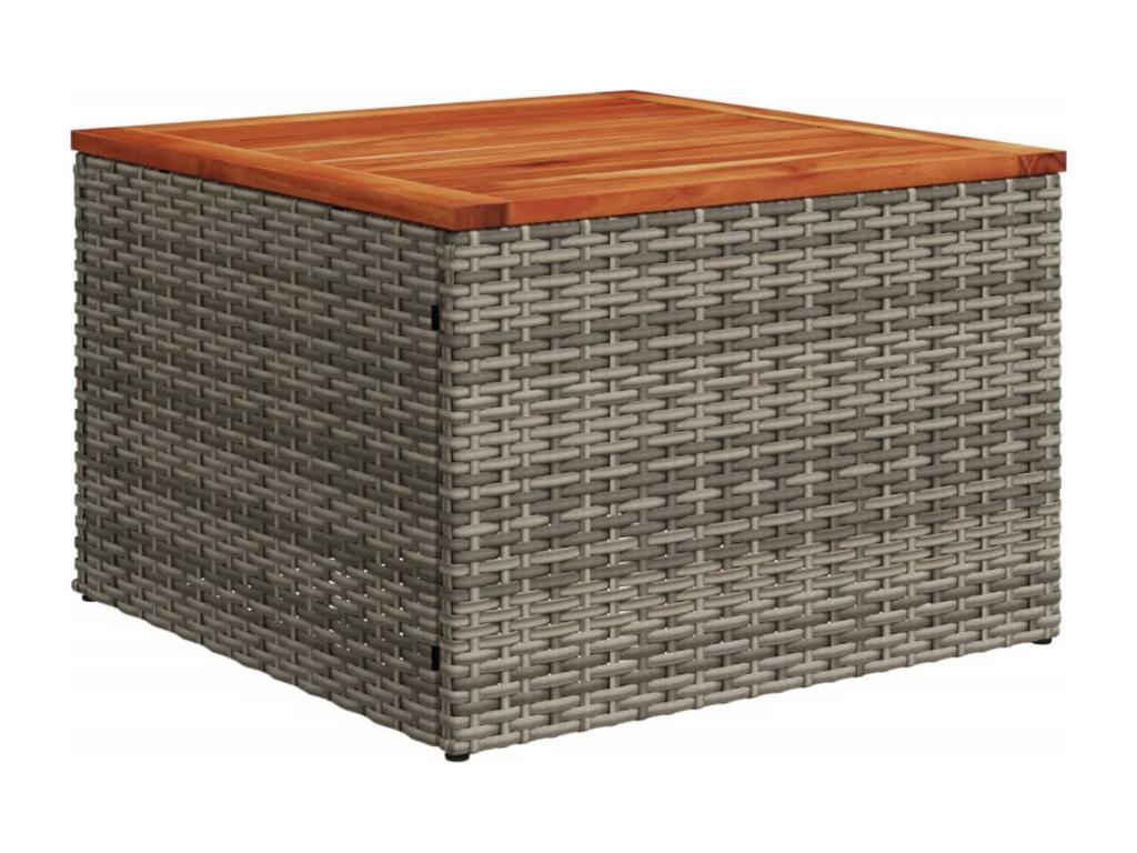 11-piece garden furniture set with grey resin wicker cushions 80120SHEZ