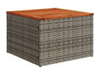 11-piece garden furniture set with grey resin wicker cushions 80120SHEZ
