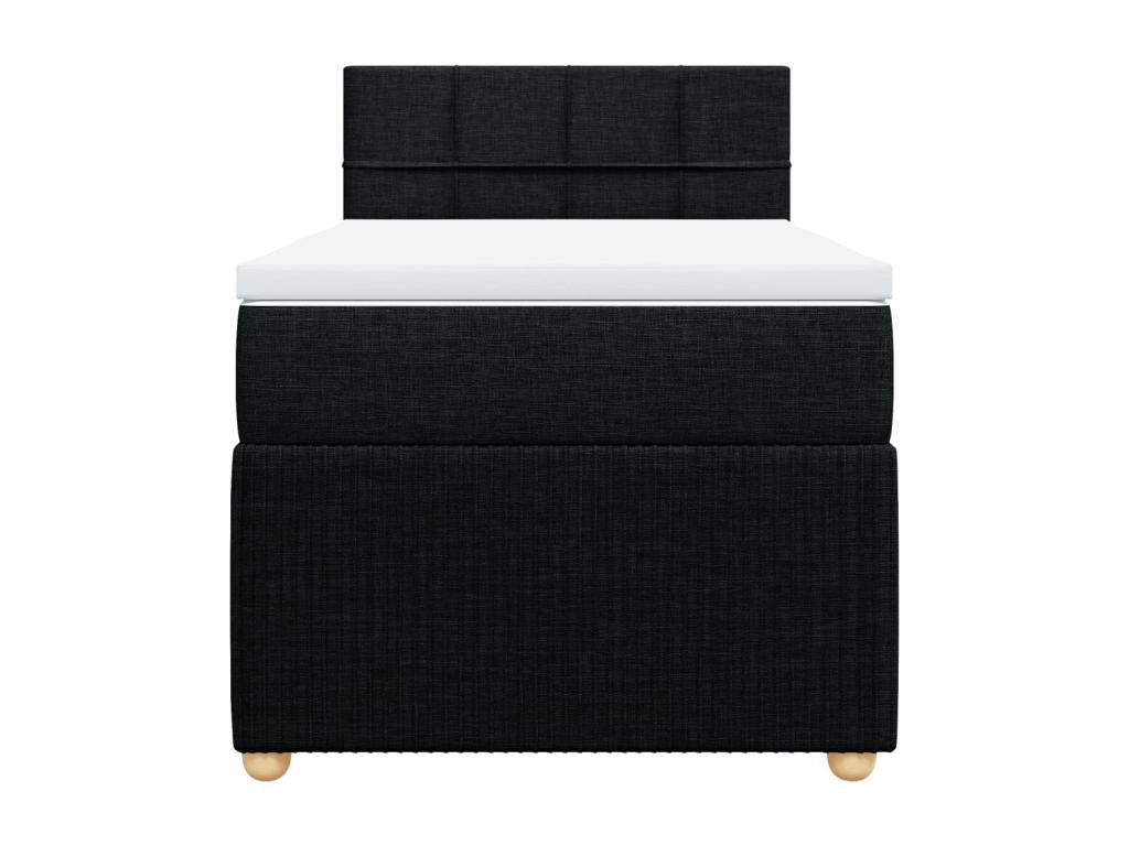 Sunmeub bed base with mattress, black, 90x190 cm, fabric, 22515NFPA