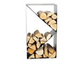 Sunmeub black steel log storage unit 45x30x80 cm 67170WQZC