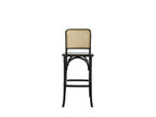 Solid mahogany bar stool with black caning 05107LXHT