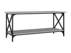 Sunmeub Grey Coffee Table 100x45x45 cm Engineered Wood and Iron 20380UNSO