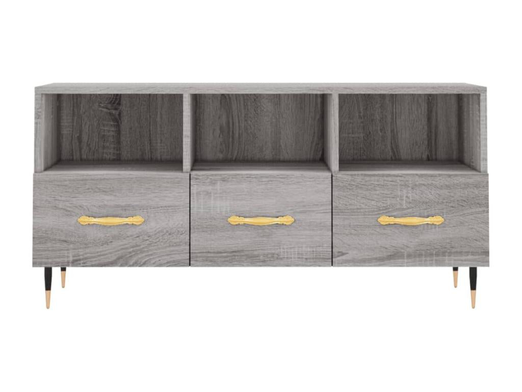 Sunmeub TV stand, grey, 102x36x50 cm, engineered wood, 53646GQLG