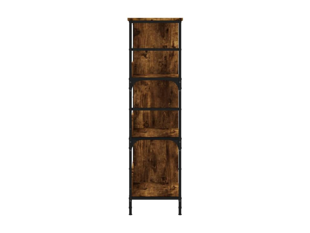 Smoked oak bookcase 78.5x33x117.5 engineered wood 44045HBMQ