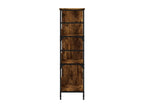 Smoked oak bookcase 78.5x33x117.5 engineered wood 44045HBMQ