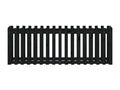 Raised garden bed with fence design, 200x50x70 cm, solid pine, 35766QLGR