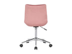 Office chair - Velvet / Chrome metal - Pink - Sunmeub 22552RXZI