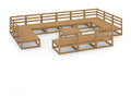 14-piece garden furniture set, solid pine wood, 21885SCYD