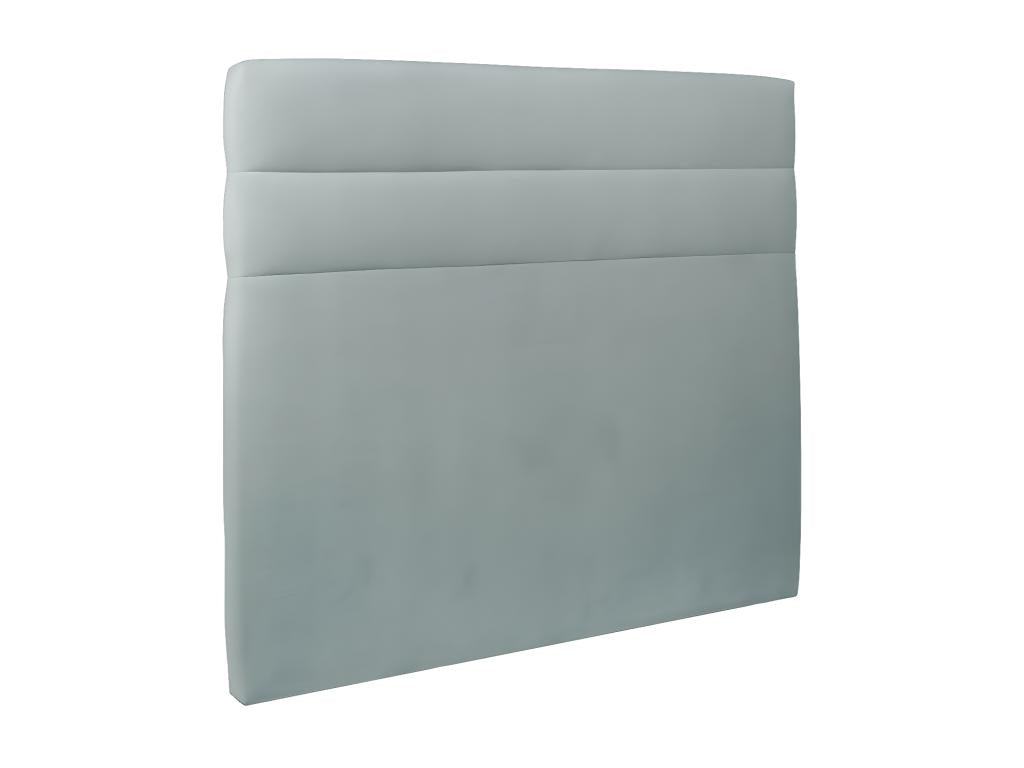 Headboard with lines, bluish-grey velvet, 140 cm wide - 10 cm thick, padded, 33513AYHZ